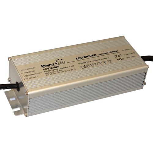 100W 12VDC 0 ~ 8.34A IP65 Rated Constant Voltage LED Driver