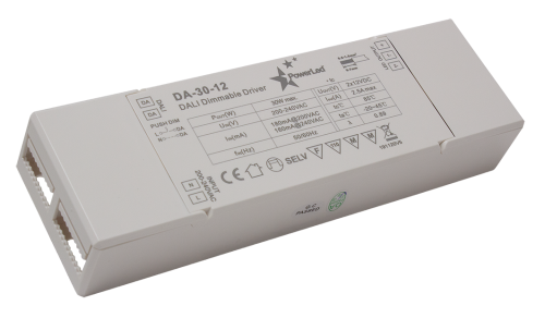30W 24VDC 0 ~ 1.25A IP20 Dali-2 Dimming LED Driver