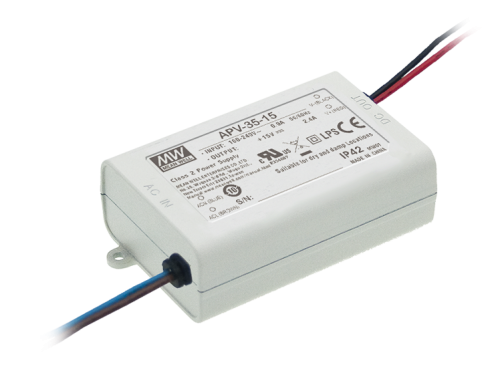 25.2W 15VDC 1.68A IP42 Constant Voltage LED Driver