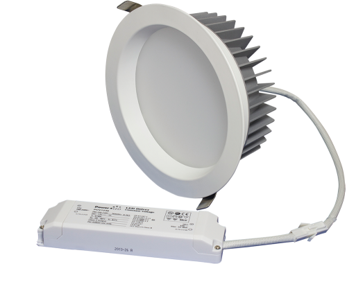 22W 4000K 100º Beam Angle IP44 Fixed Satin Nickel Triac Dimmable LED Downlight
