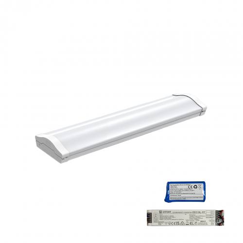 TICHA LED 4ft Batten - Flicker-Free, CCT Selectable, 12~30W with Motion Sensor and Emergency Self-Test