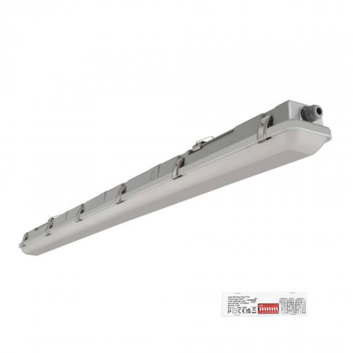 5fT Twin 4000K 7000LM 50W IP65 VapourProof LED Batten with Microwave Sensor