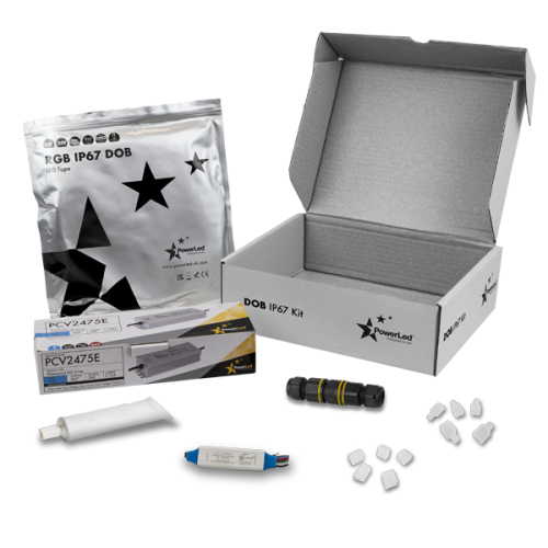 10W/M 24VDC 528 LEDs per metre 2500K 970LM/M IP67 5M DOB KIT Series