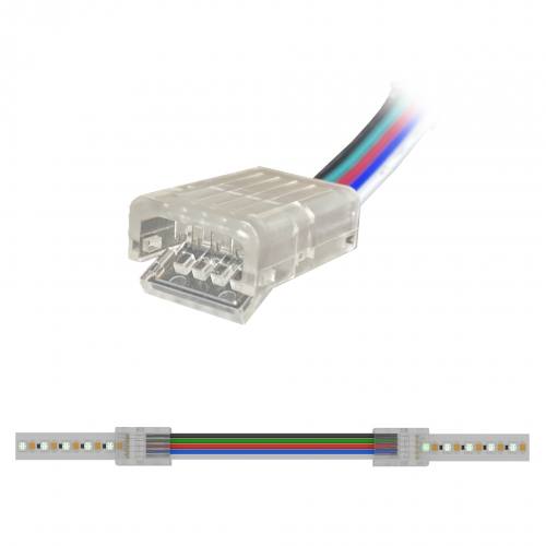 Wire to Wire Solderless Connectors for 12mm RGB+W IP20  LED Flexible Tape