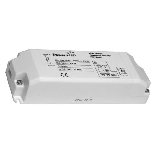 20W 24VDC 0 ~ 0.83A IP20 Rated Constant Voltage LED Driver