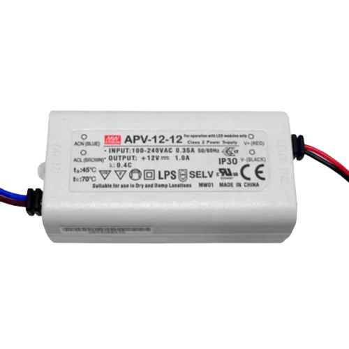 12W 12VDC 1A IP42 Constant Voltage LED Driver