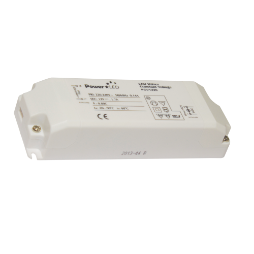 20W 12VDC 0 ~ 1.7A IP20 Rated Constant Voltage LED Driver