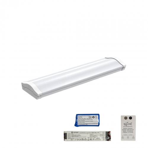 TICHA LED 4ft Batten - Flicker-Free, CCT Selectable, 12~30W with Corridor Function, Daylight Harvesting, Emergency Self-Test